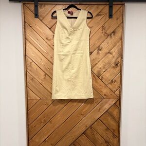 Merona Cream V-Neck Midi Dress 97% Cotton!